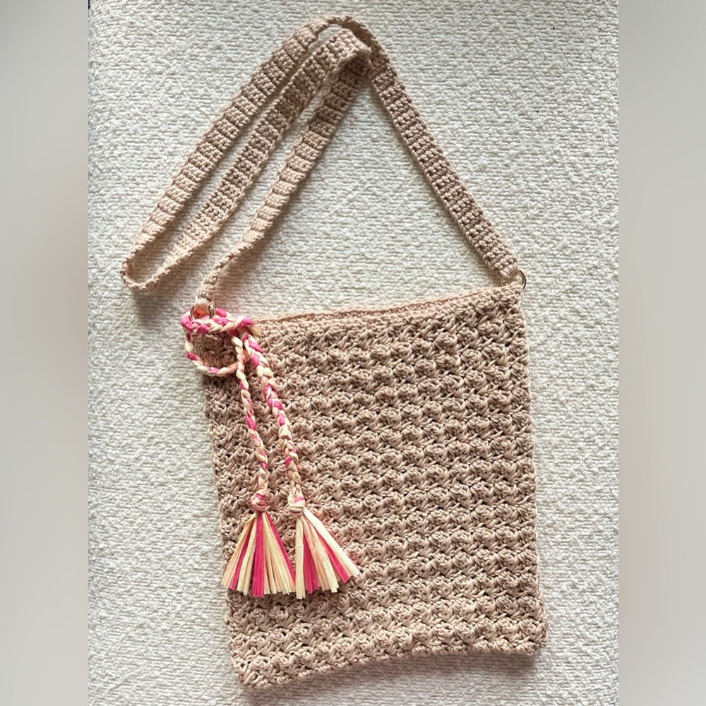 Handmade Crochet Boho Crossbody Purse